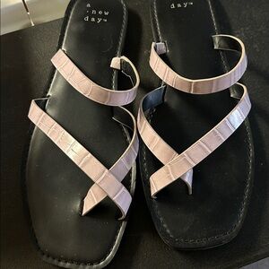 A New Day Women's Lavender Strappy Sandals